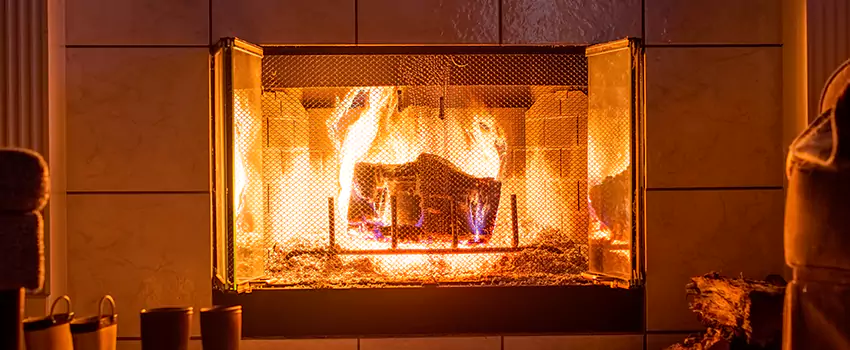 Mendota Hearth Landscape Fireplace Installation in Oxon Hill, Maryland